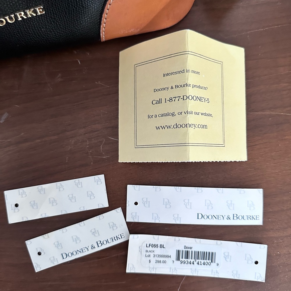 Dooney & Bourke Black and Brown Leather Tote - Picture 11 of 11